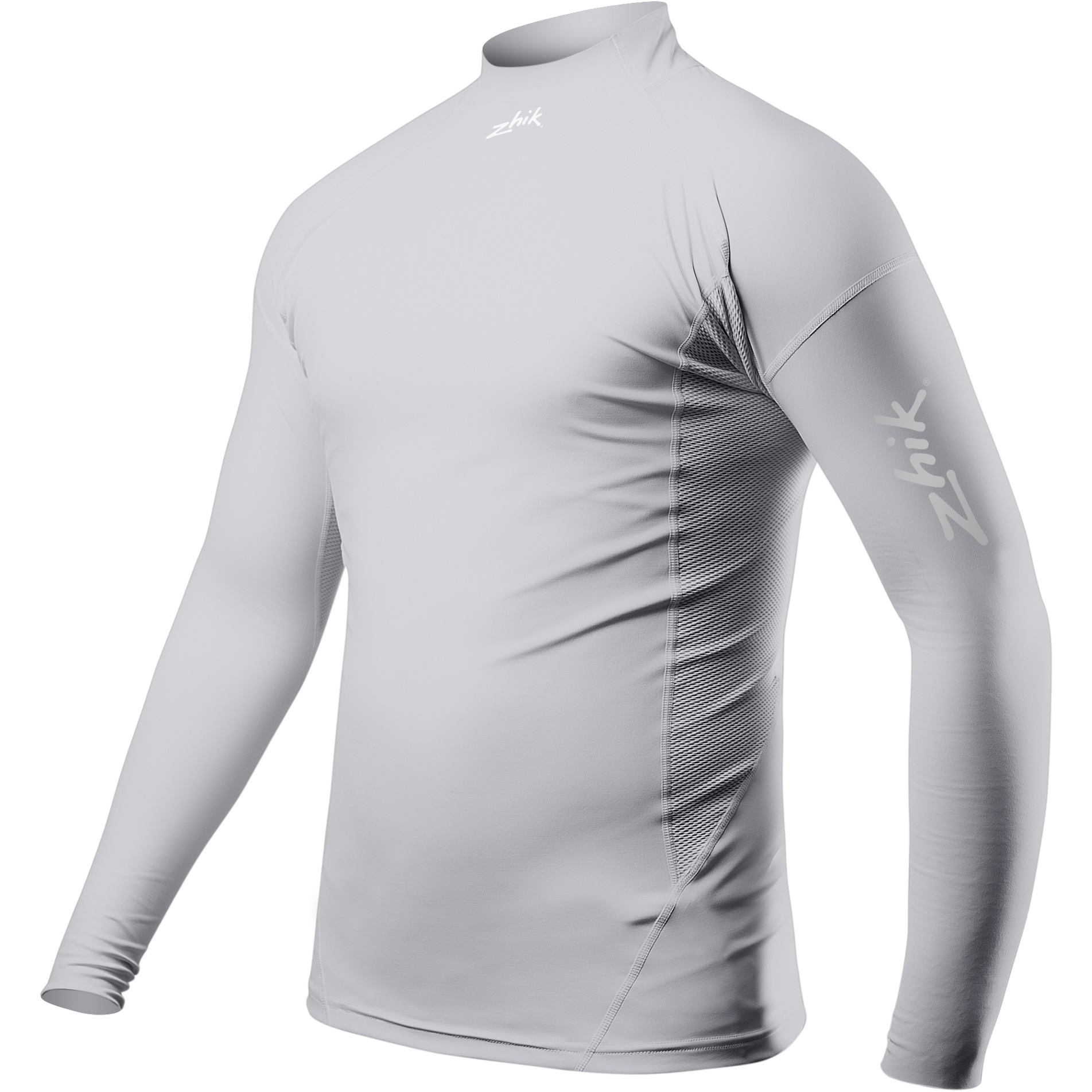 2026 Zhik Junior Eco Spandex UPF50+ Long Sleeve Rash Guard DTP-0063-K-PLT - Platinum